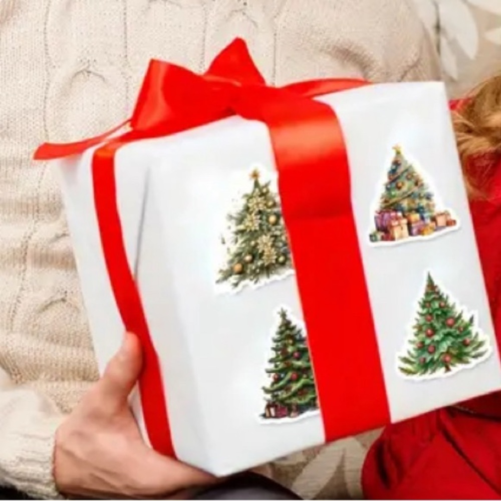 Festive Christmas Tree Sticker Set - Multicolor - Picture 2 of 6